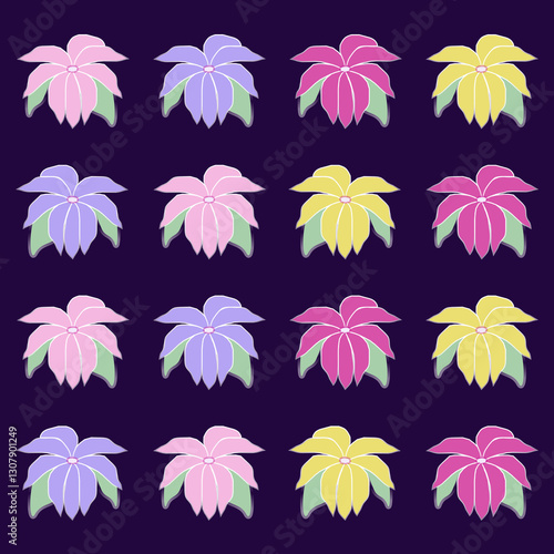 seamless pattern with flowers