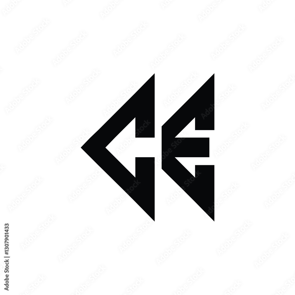 CE monogram logo design letter text name symbol monochrome logotype alphabet character simple logo CE monogram logo design letter text name symbol monochrome logotype alphabet character simple logo
