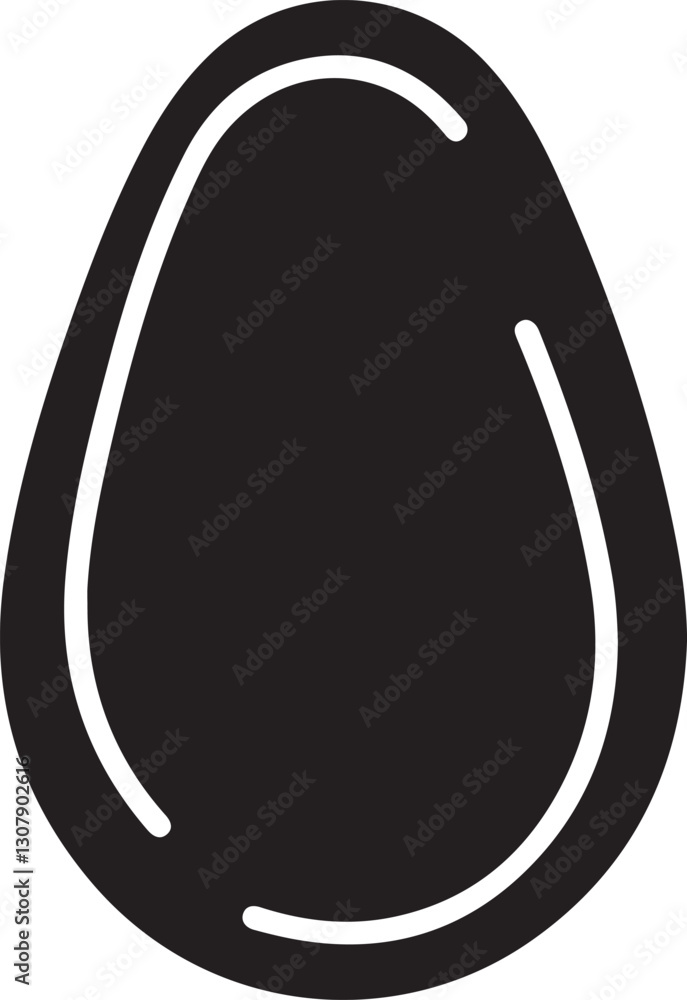Avacado silhouette style minimal vector art illustration on a white background.
Avacado silhouette style minimal vector art illustration on a white background.