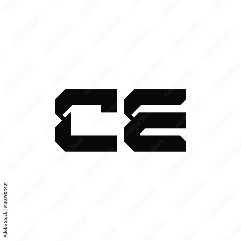 CE monogram logo design letter text name symbol monochrome logotype alphabet character simple logo CE monogram logo design letter text name symbol monochrome logotype alphabet character simple logo
