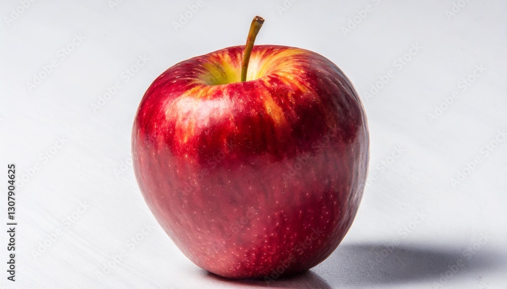 Fresh Red Apple Perfectly Isolated on a White Background Fresh Red Apple Perfectly Isolated on a White Background