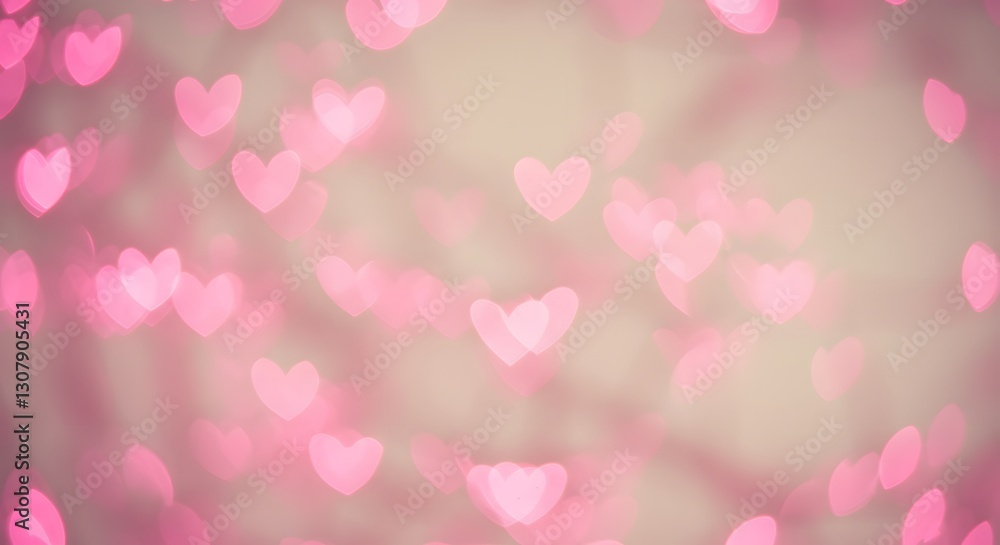 Abstract pink heart shaped bokeh lights valentine background romantic love soft cute blur glow sweet Abstract pink heart shaped bokeh lights valentine background romantic love soft cute blur glow sweet