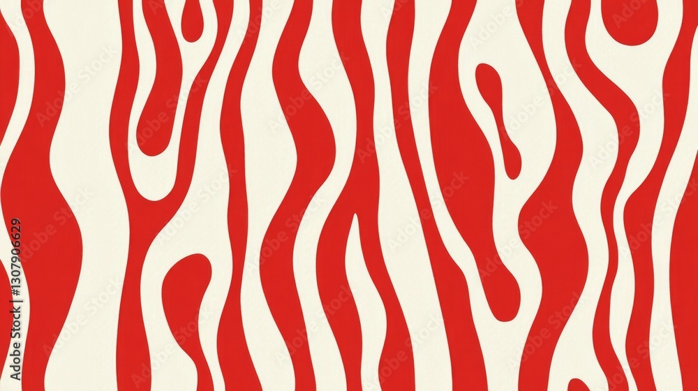 red and white pattern featuring thick lines and simple organic shapes red and white pattern featuring thick lines and simple organic shapes