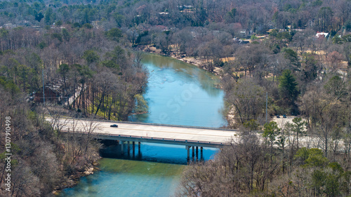 Valokuva River Bridge Flowing Water Georgia Chattahoochee