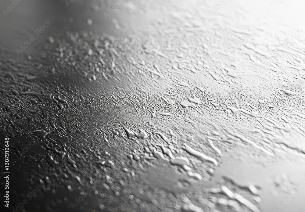 Close-up View of Textured Wet Surface with Natural Light Reflection Creating an Abstract Pattern of Water Droplets and Raindrops Aesthetic Appeal Close-up View of Textured Wet Surface with Natural Light Reflection Creating an Abstract Pattern of Water Droplets and Raindrops Aesthetic Appeal