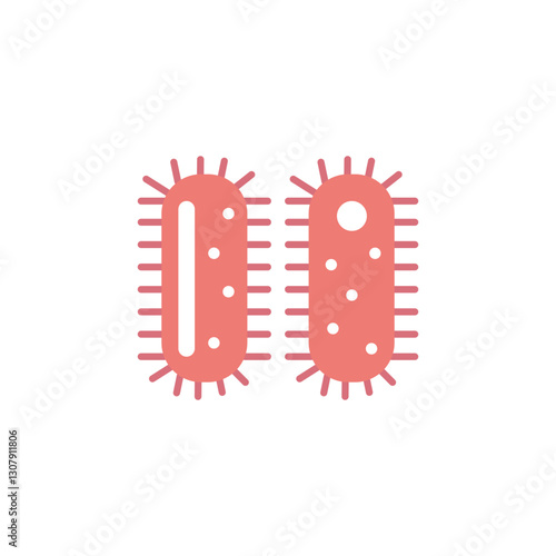 Rabies virus colored icon