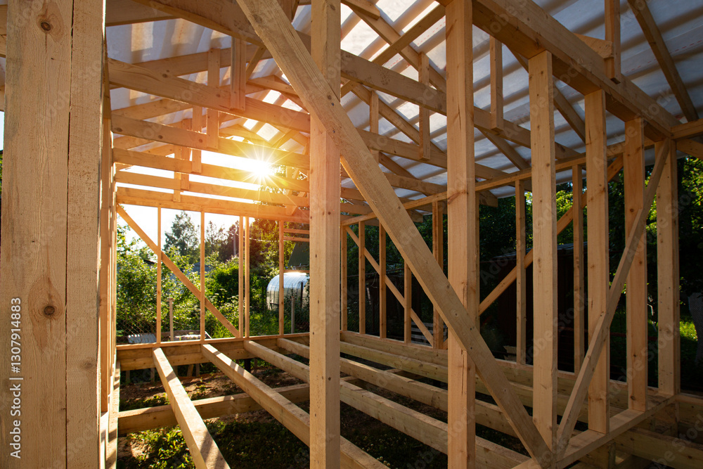 Unfinished frame house Unfinished frame house