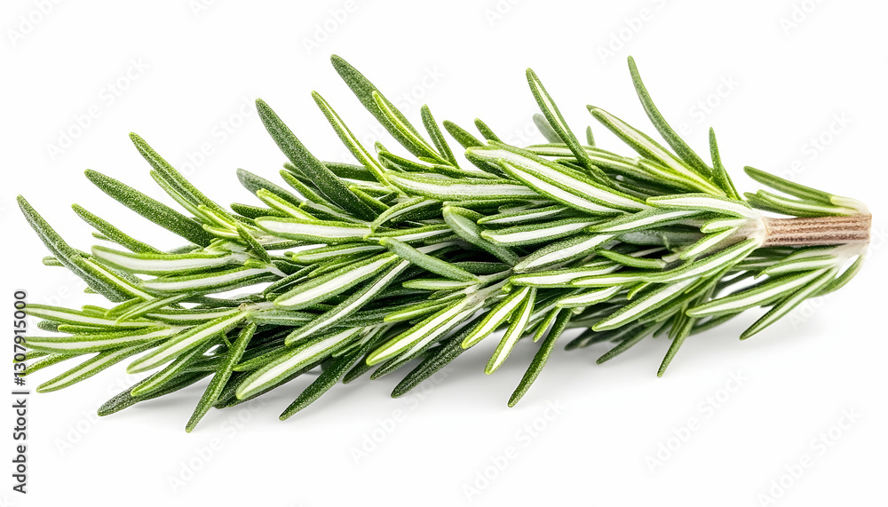 Fototapeta premium Fresh Rosemary Sprig Isolated on White
