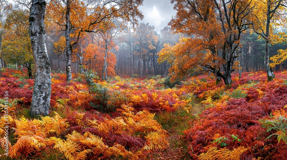 Obraz premium Majestic Forest Stroll through Nature's Green Canvas