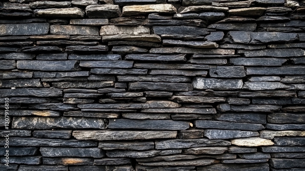Fototapeta premium Dark stone wall texture, close-up