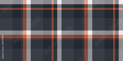 Customized pattern plaid fabric, old check background tartan. 20s seamless vector textile texture in dark and white colors.