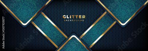 gold banner Abstract vector background board for text and message design modern.