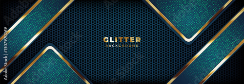 gold banner Abstract vector background board for text and message design modern.