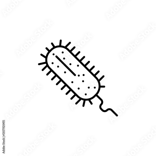 Coccus Bacteria line icon