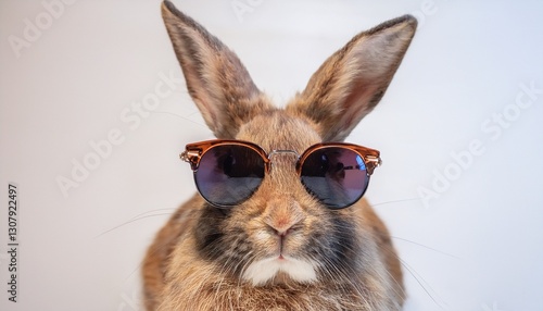 close up of a rabbit wearing sunglasses - easter bunny