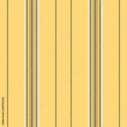 Cotton seamless textile lines, mature vector vertical fabric. Revival pattern texture stripe background in amber and dark colors.