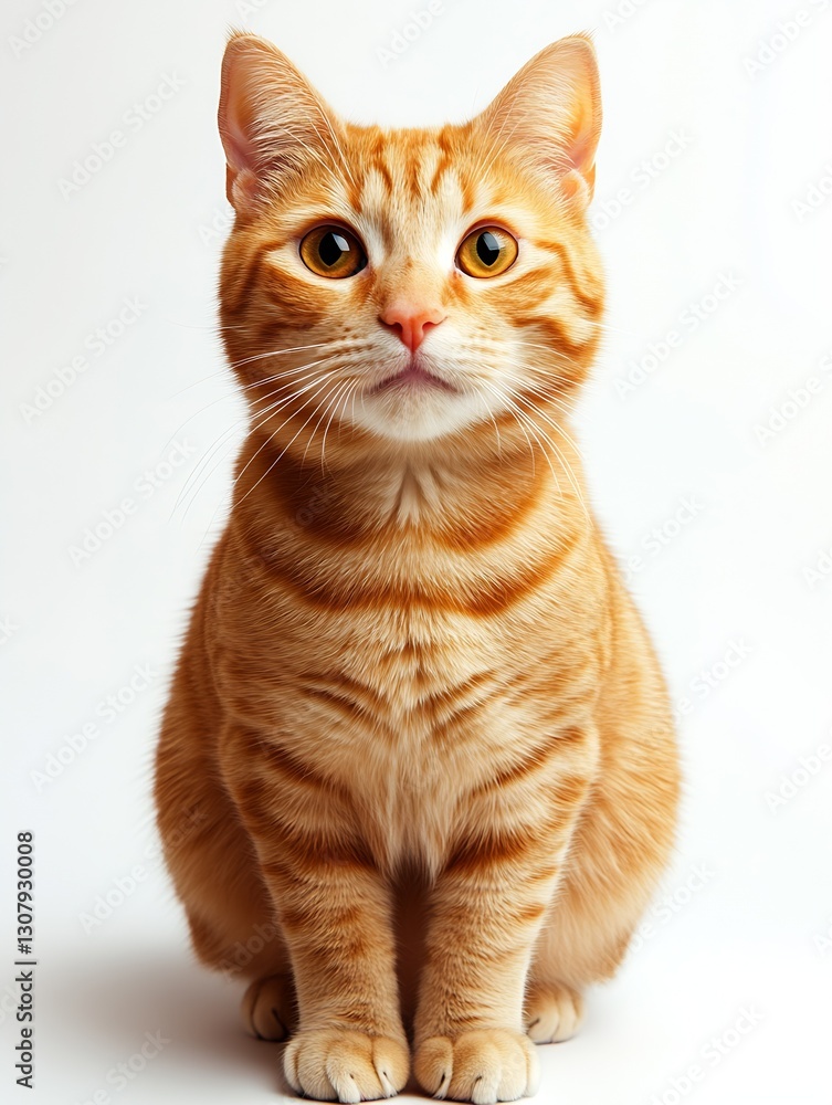 Charming ginger tabby cat with mesmerizing eyes and fluffy coat gazing confidently at the viewer : Generative AI Charming ginger tabby cat with mesmerizing eyes and fluffy coat gazing confidently at the viewer : Generative AI