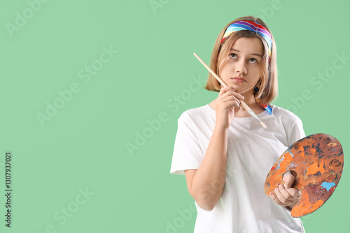Thoughtful teenage girl wit...