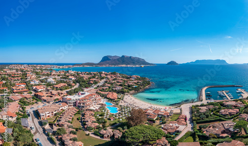 Tableau sur toile aerial view to Golfo Aranci, Olbia, Sardinia