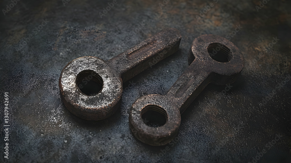 Rustic Industrial Metal Objects - A Realistic Photo of Weathered Bolts Rustic Industrial Metal Objects - A Realistic Photo of Weathered Bolts
