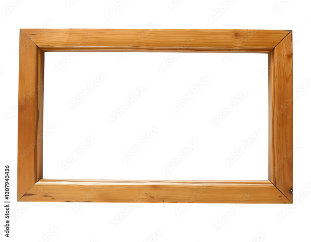 Wooden picture frame isolated on transparent background Wooden picture frame isolated on transparent background