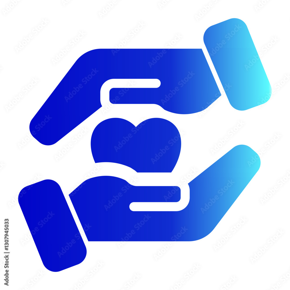 Intervention  icon solid gradient style for download (Help and Support Pack)	