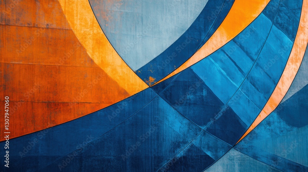 Fototapeta premium Kolorowa geometria na ścianie