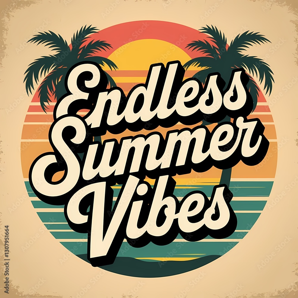 Naklejka premium summer beach t-shirt design, tropical summer t-shirt design, vintage summer t-shirt design, summer surf t-shirt design, summer vacation t-shirt design, retro summer t-shirt design, summer graphic t-sh