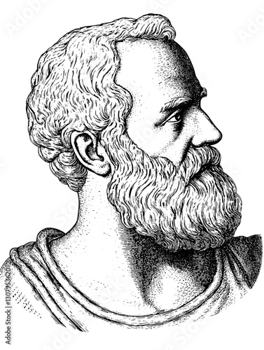 Exploring the wisdom of ancient philosophers through intricate engraved illustrations