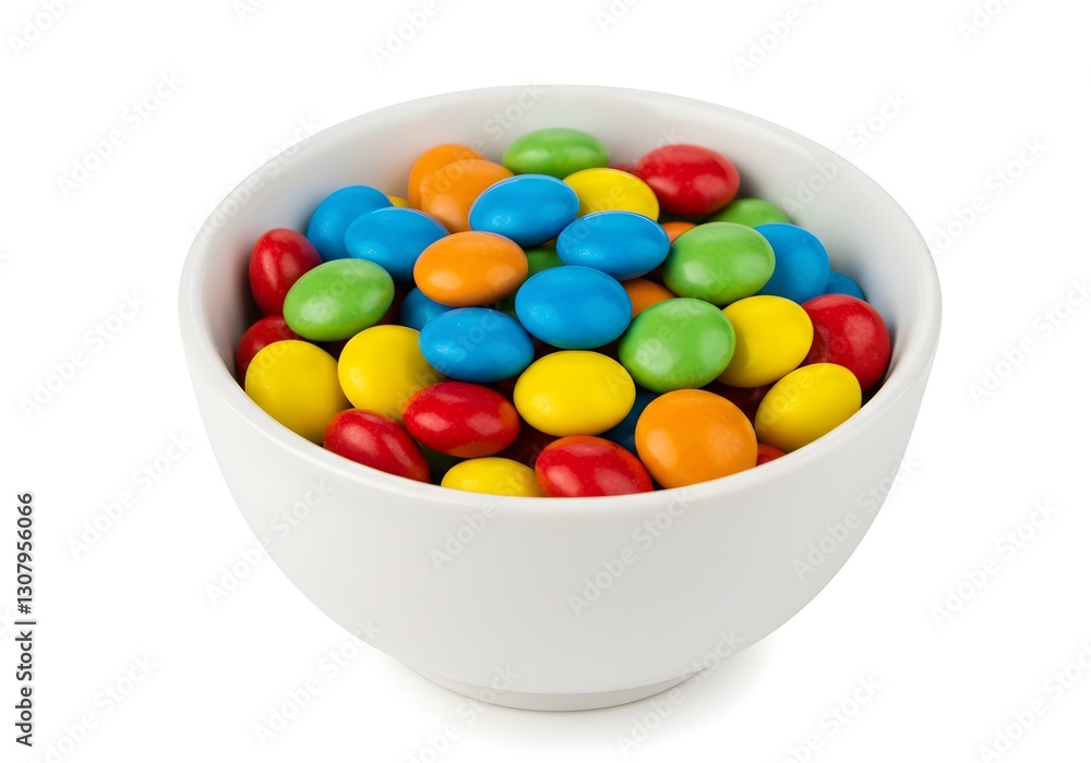 A white bowl filled with colorful candy-coated chocolates, isolated on a transparent background. Bright and glossy sweets, perfect for desserts, treats, or party decorations. A white bowl filled with colorful candy-coated chocolates, isolated on a transparent background. Bright and glossy sweets, perfect for desserts, treats, or party decorations.