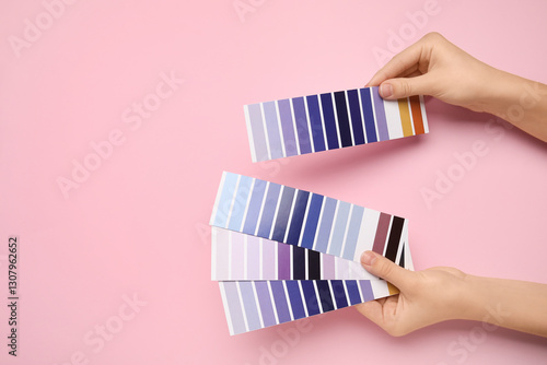 Female hands with violet pa...