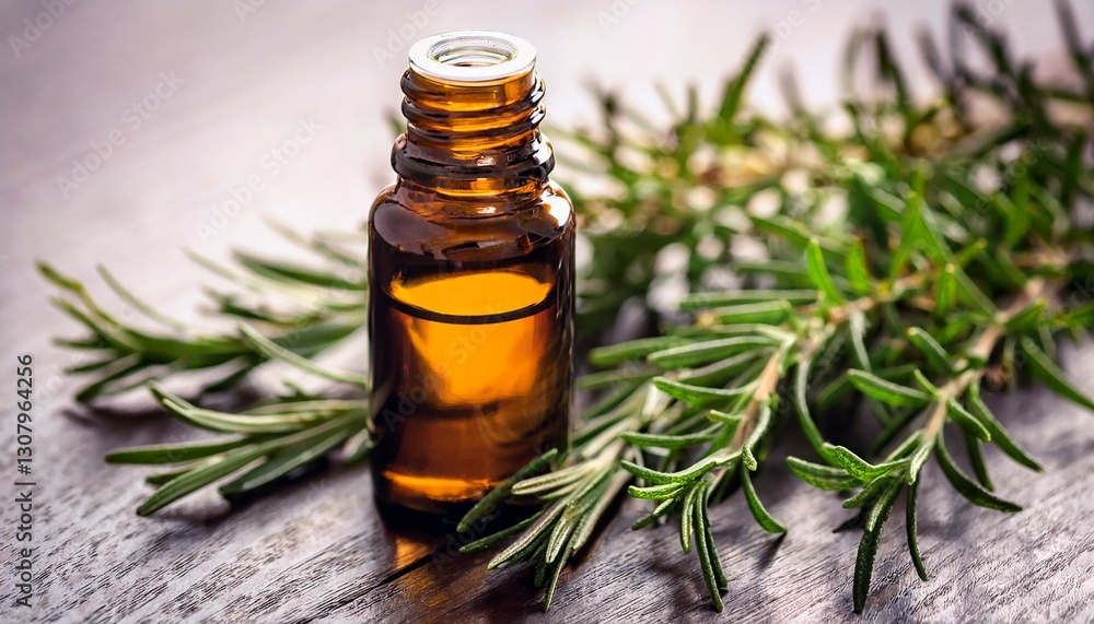 rosemary aromatherapy essential oils in dark glass bottle rosemary aromatherapy essential oils in dark glass bottle