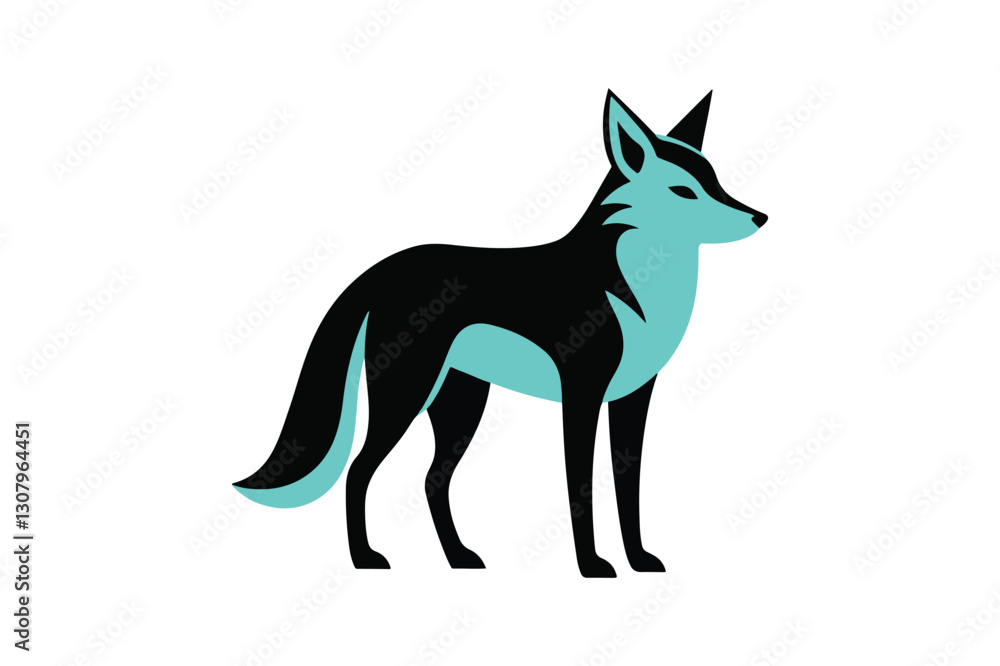 coyote line art of vector coyote line art of vector