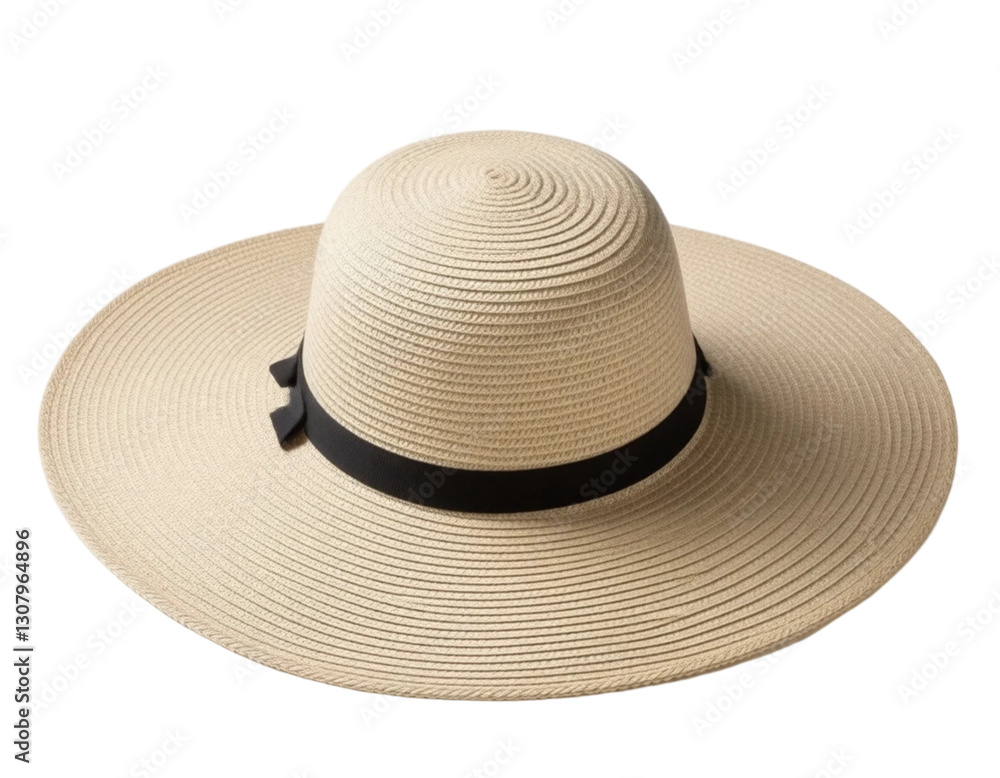 Straw hat isolated on a transparent background Straw hat isolated on a transparent background