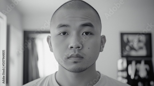 Asian men haircut skinhead style guide photo