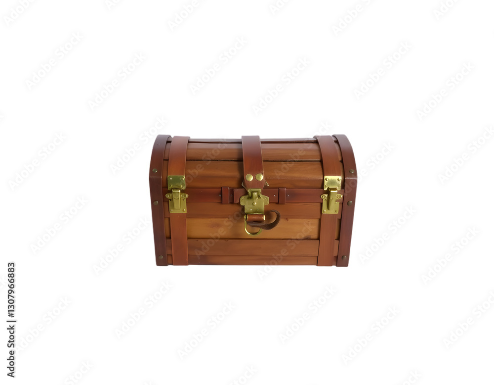 Wooden chest isolated on a transparent background Wooden chest isolated on a transparent background