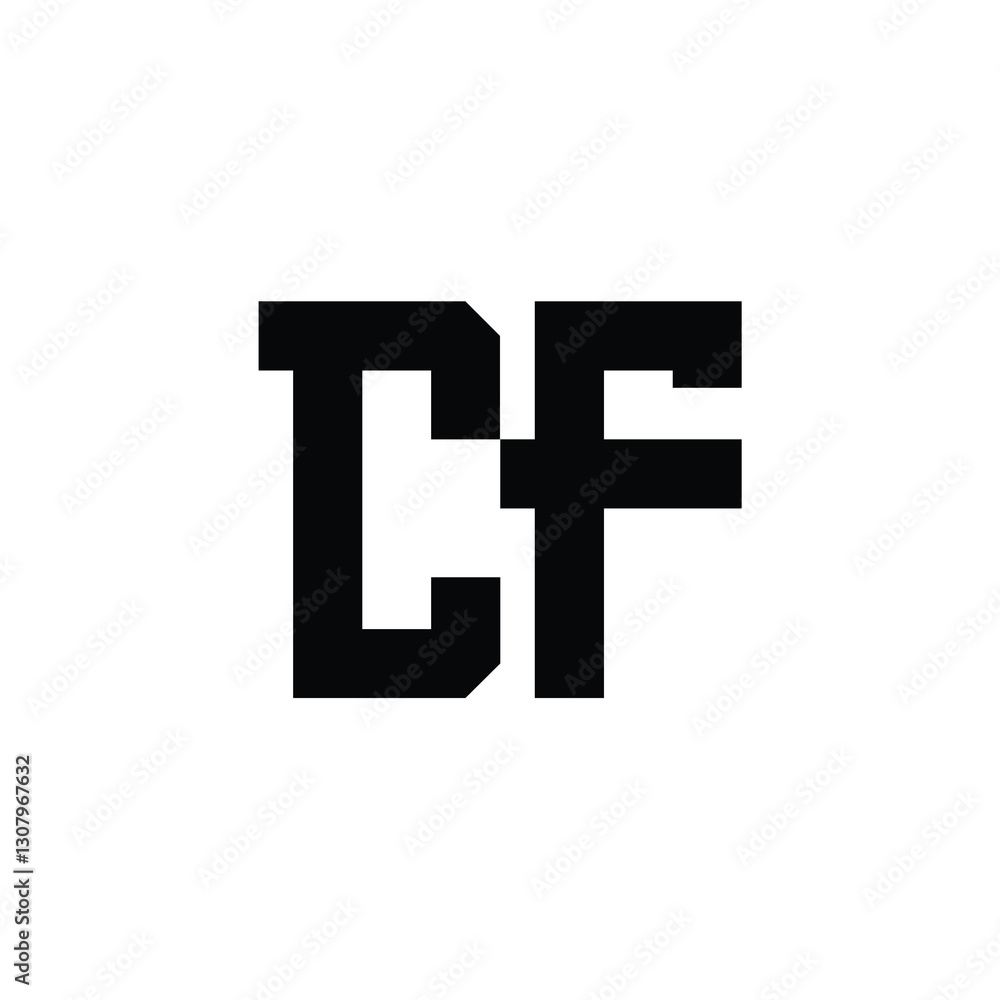 CF monogram logo design letter text name symbol monochrome logotype alphabet character simple logo CF monogram logo design letter text name symbol monochrome logotype alphabet character simple logo