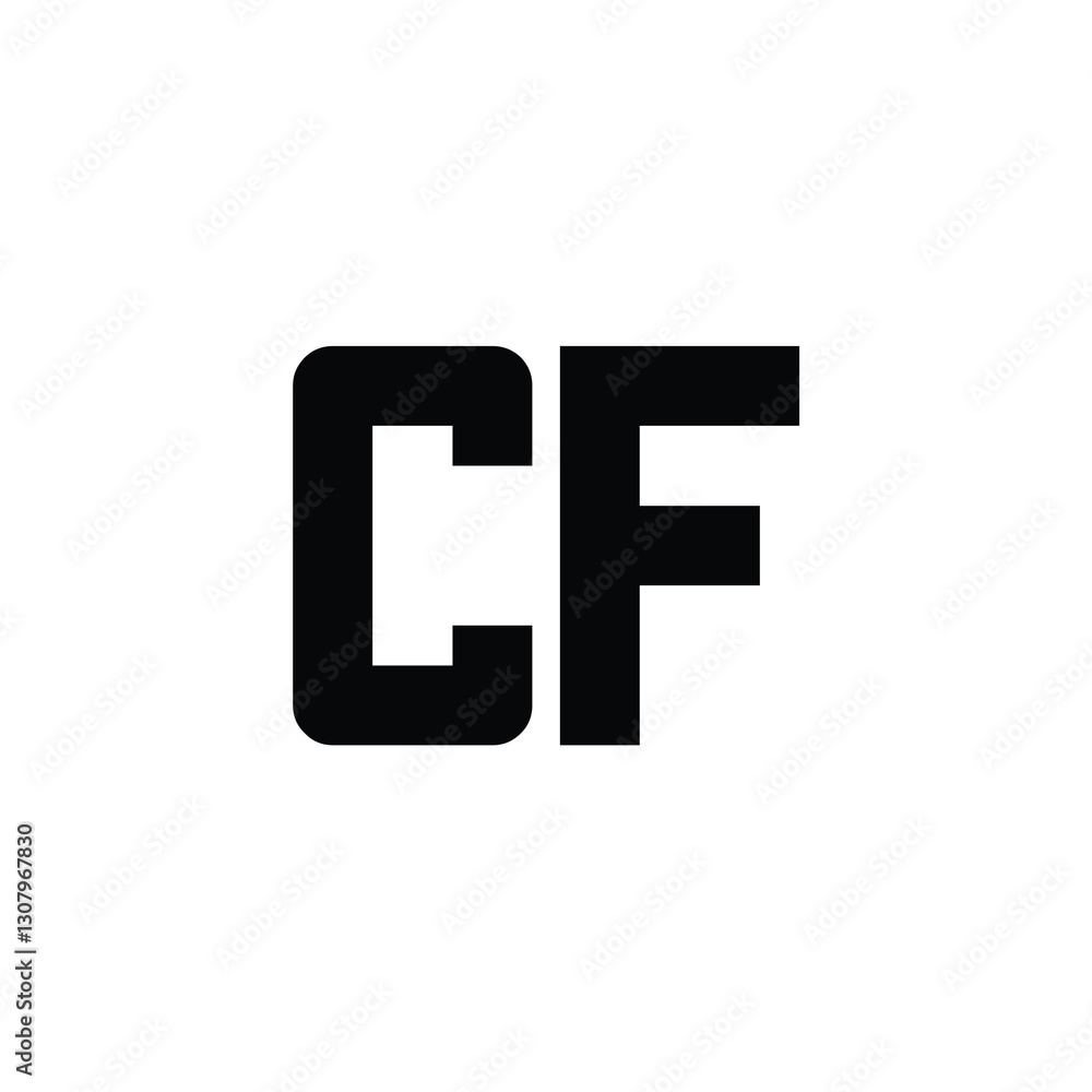CF monogram logo design letter text name symbol monochrome logotype alphabet character simple logo CF monogram logo design letter text name symbol monochrome logotype alphabet character simple logo