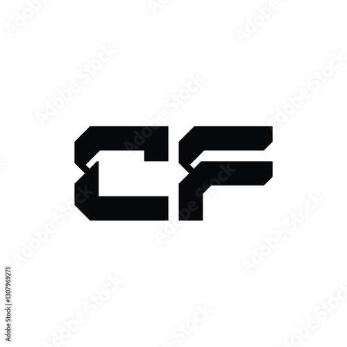 CF monogram logo design letter text name symbol monochrome logotype alphabet character simple logo