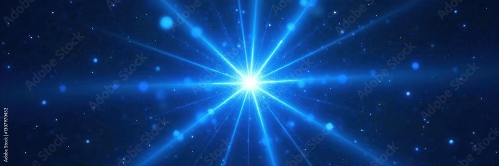 Blue starburst, radiant light rays emanating from center , magical, bokeh, sparkle Blue starburst, radiant light rays emanating from center , magical, bokeh, sparkle