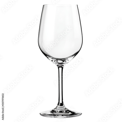 A crystal-clear wine glass isolated on white