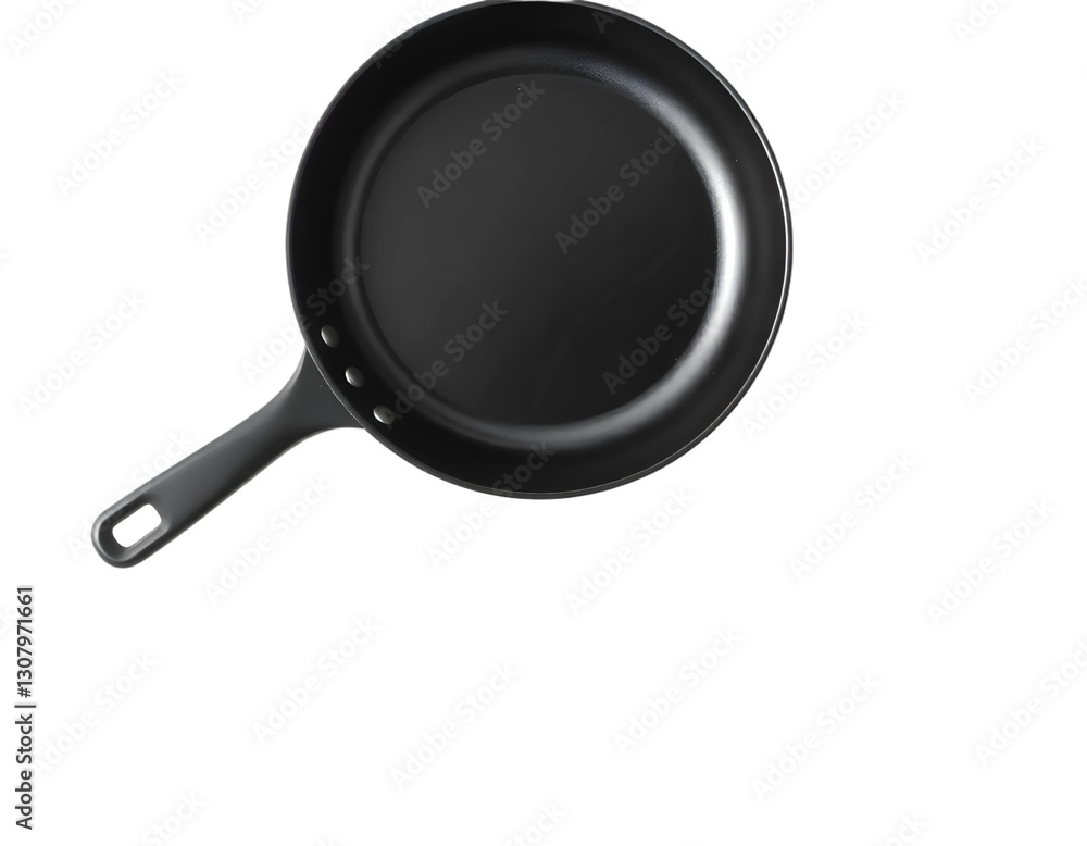 Realistic black frying pan isolated on transparent background Realistic black frying pan isolated on transparent background
