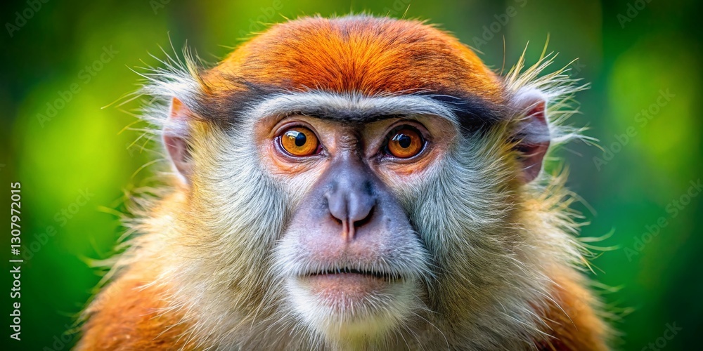 Obraz premium Adorable Patas Monkey Portrait, Wildlife Photography, African Primate