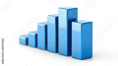 Blue bar graph representing growth and progress in ascending order Free Download Blue bar graph representing growth and progress in ascending order - GFXLoad