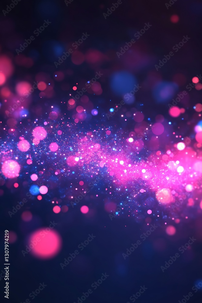 Abstract cosmic pink blue galaxy with sparkling ethereal dust elements Abstract cosmic pink blue galaxy with sparkling ethereal dust elements