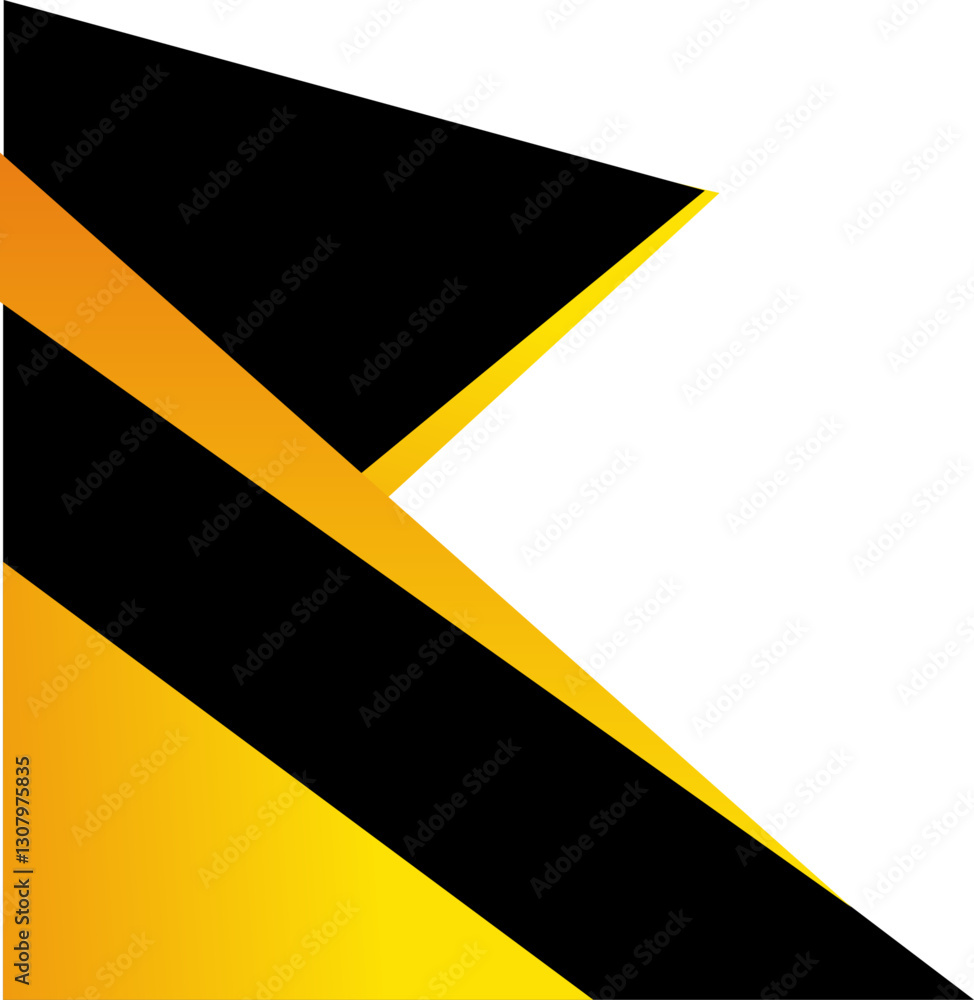 Black and Yellow Certificate Corner Black and Yellow Certificate Corner
