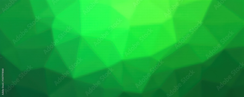 Obraz premium Abstract green polygon backdrop, low poly geometric design , contemporary, stylish, modern