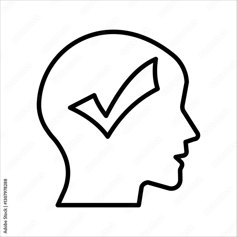 Human head silhouette Icon Symbol isolated white background. vector illustration. color editable. Human head silhouette Icon Symbol isolated white background. vector illustration. color editable.