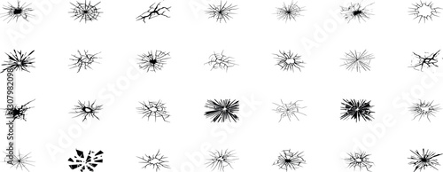 Cracked glass vector illustration