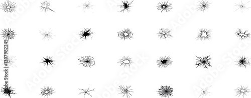 Cracked glass vector illustration